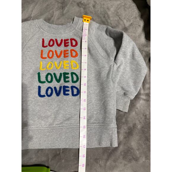 Hanna Andersson Rainbow Loved Gray Sweatshirt Size 5-6 Kid Unisex Cotton - Picture 3 of 4